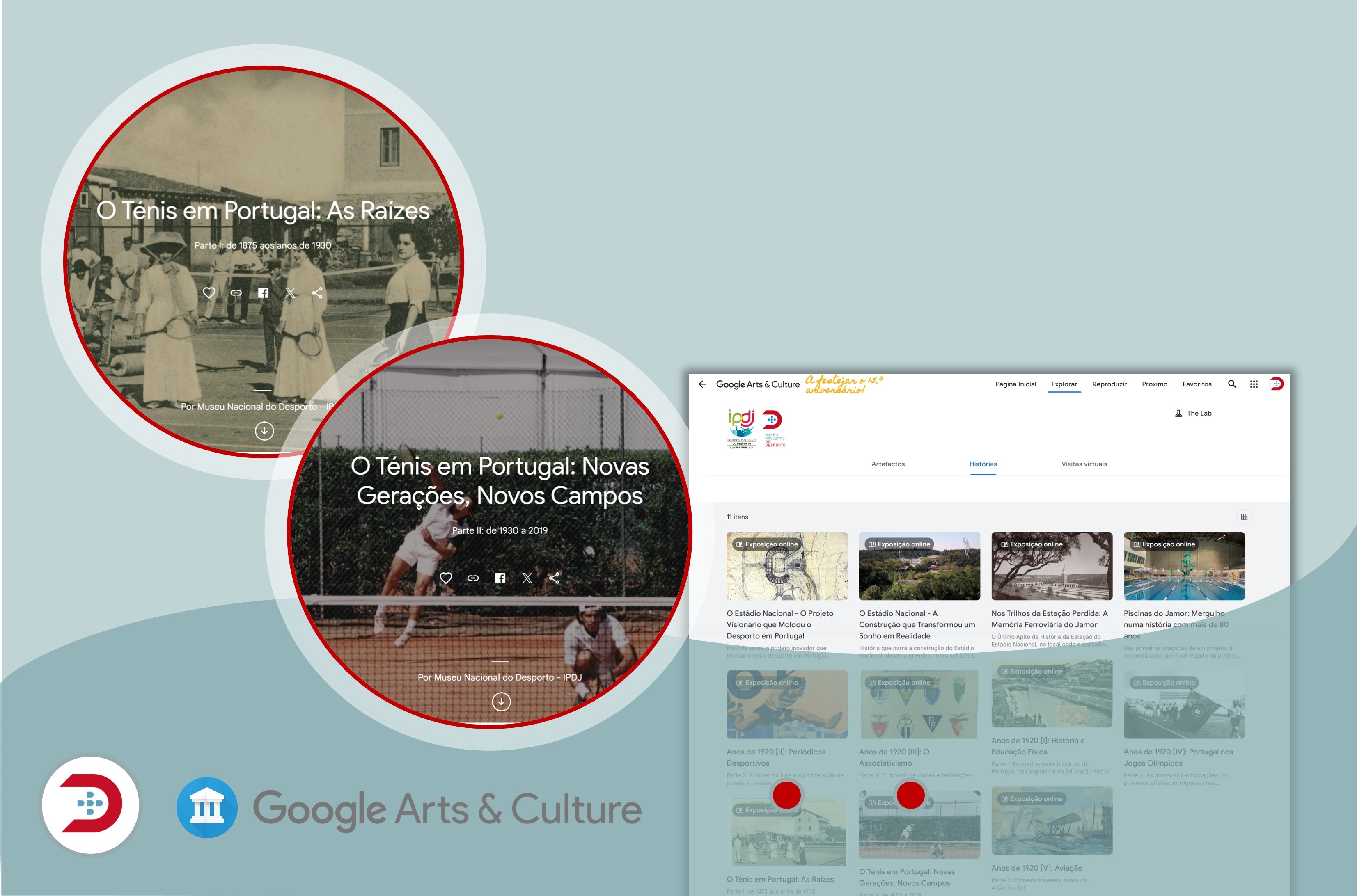 Imagem sobre a exposição virtual O Ténis em Portugal