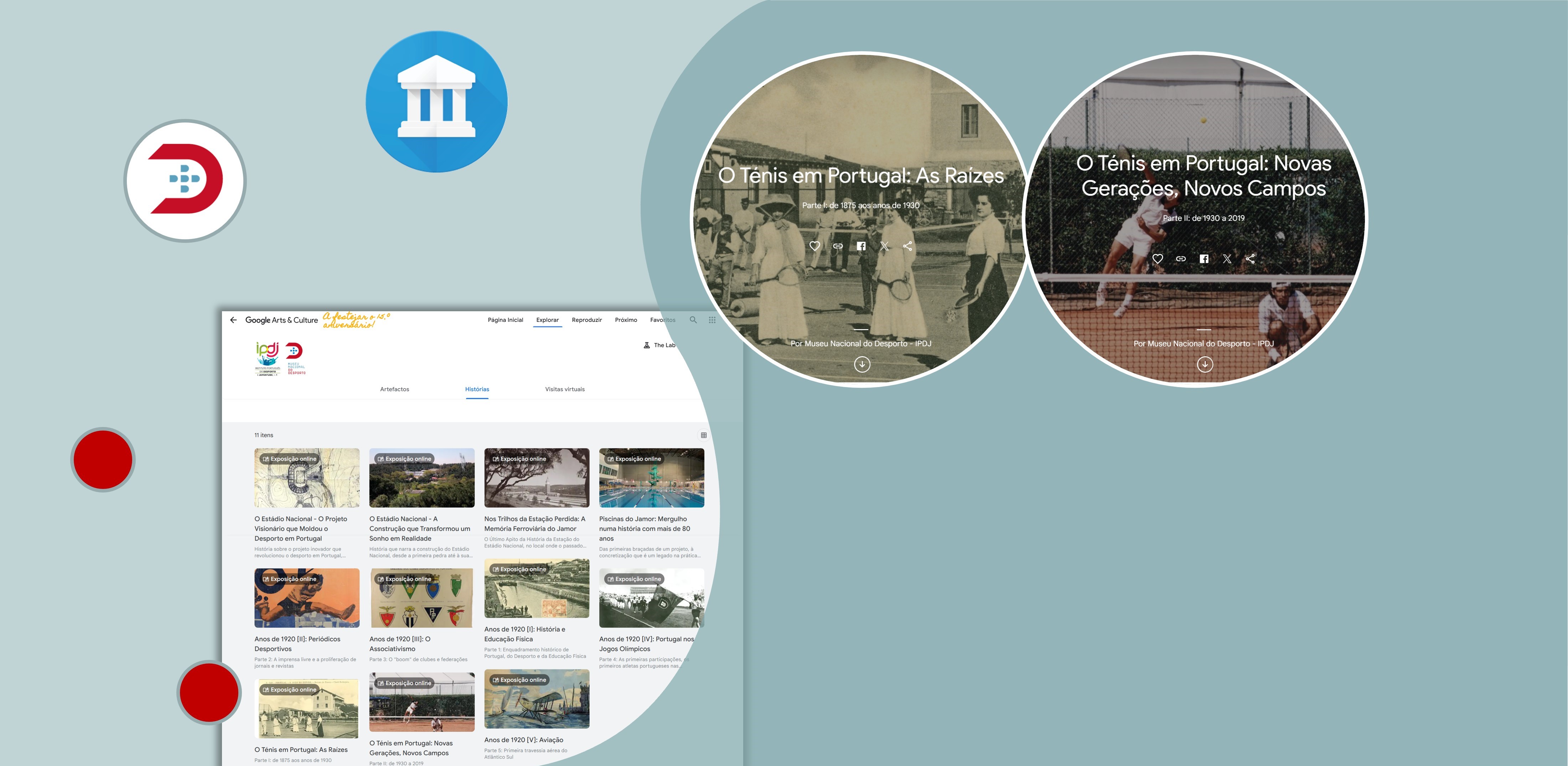 NOVAS HISTÓRIAS SOBRE O TÉNIS EM PORTUGAL, NO GOOGLE ARTS